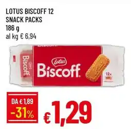 Famila LOTUS BISCOFF 12 SNACK PACKS offerta