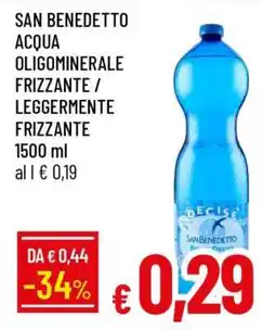 Famila SAN BENEDETTO ACQUA OLIGOMINERALE FRIZZANTE / LEGGERMENTE FRIZZANTE offerta