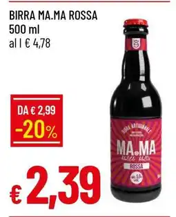 Famila BIRRA MA.MA ROSSA offerta