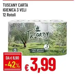 Famila TUSCANY CARTA IGIENICA 3 VELI offerta