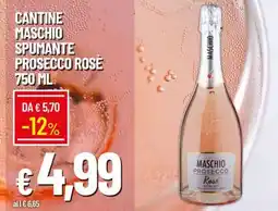 Famila Cantine Maschio Spumante Prosecco Rosé 750 ml offerta