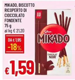 Famila MIKADO, BISCOTTO RICOPERTO DI CIOCCOLATO FONDENTE offerta