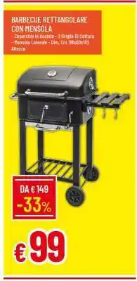 Famila BARBECUE RETTANGOLARE CON MENSOLA offerta