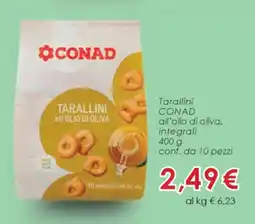 Conad Tarallini CONAD all'olio di oliva, integrali offerta