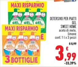 Conad Detersivo per piatti gel SWEET HOME offerta