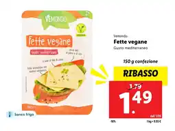 Lidl Vemondo Fette vegane offerta