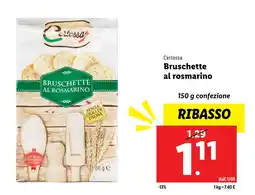 Lidl Certossa Bruschette al rosmarino offerta