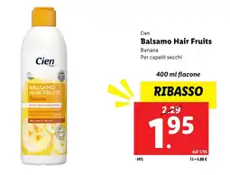 Lidl Cien Balsamo Hair Fruits offerta