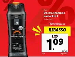 Lidl Cien Doccia shampoo uomo 3 in 1 offerta