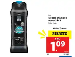 Lidl Cien Doccia shampoo uomo 3 in 1 offerta