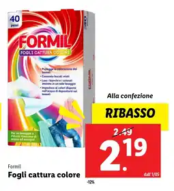Lidl Formil Fogli cattura colore offerta