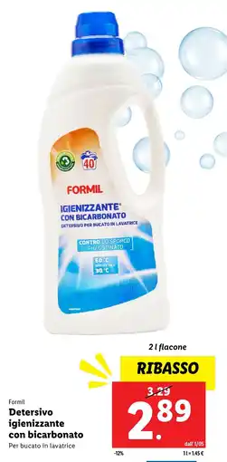 Lidl Formil Detersivo igienizzante con bicarbonato offerta