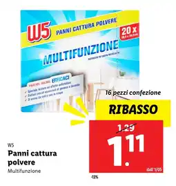 Lidl W5 Panni cattura polvere offerta