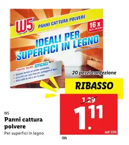 Lidl W5 Panni cattura polvere offerta