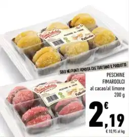 Conad PESCHINE FIMARDOLCI al cacao/al limone offerta