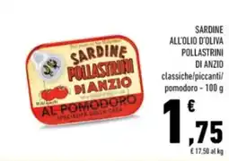 Conad Sardine all'olio d'oliva pollastrini di anzio offerta