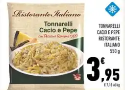 Conad Tonnarelli cacio e pepe ristorante italiano offerta