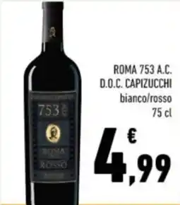 Conad Roma 753 a.c. d.o.c. capizucchi bianco/rosso offerta