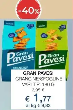 Coop Radenza Gran pavesi crancine/sfogline vari tipi offerta