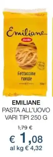 Coop Radenza Emiliane pasta all'uovo vari tipi offerta