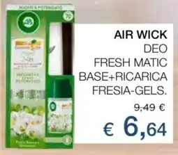 Coop Radenza Air wick deo fresh matic base+ricarica fresia-gels. offerta