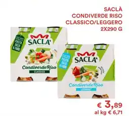 Coop Radenza Saclà condiverde riso classico/leggero offerta