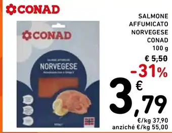 Spazio Conad Salmone affumicato norvegese conad offerta