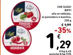 Spazio Conad Che sugo! biffi alla arrabbiata, al pomodoro e basilico, offerta