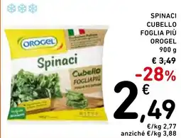 Spazio Conad Spinaci cubello foglia più orogel offerta