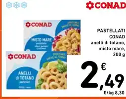 Spazio Conad Pastellati conad anelli di totano, misto mare, offerta
