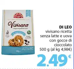 Famila Superstore DI LEO vivisano ricetta senza latte e uova con gocce di cioccolato offerta
