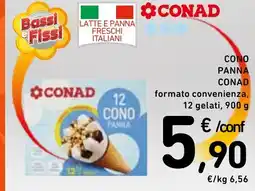 Spazio Conad Cono panna conad formato convenienza, offerta