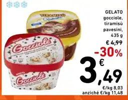 Spazio Conad Gelato gocciole, tiramisù pavesini, offerta