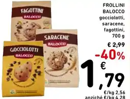 Spazio Conad Frollini balocco gocciolotti, saracene, fagottini, offerta
