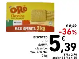 Spazio Conad Biscotto oro saiwa classico, maxi offerta, offerta