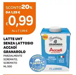Ekom Latte uht senza lattosio accadi GRANAROLO offerta
