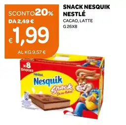 Ekom Snack nesquik NESTLÉ offerta
