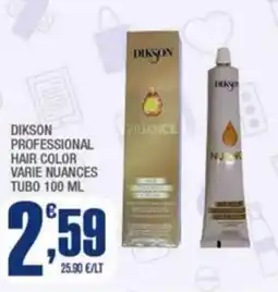 Splendidi e Splendenti Dikson professional hair color varie nuances tubo offerta