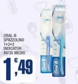 Splendidi e Splendenti Oral-b spazzolino 1.2.3 indicator 40/35 medio offerta