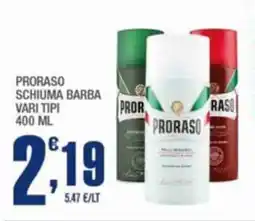 Splendidi e Splendenti Proraso schiuma barba vari tipi offerta