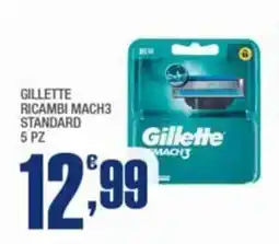 Splendidi e Splendenti Gillette ricambi mach3 standard 5pz offerta
