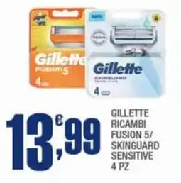 Splendidi e Splendenti Gillette ricambi fusion 5/ skinguard sensitive offerta