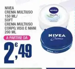 Splendidi e Splendenti Nivea crema multiuso/ soft crema multiuso corpo, viso e mani offerta