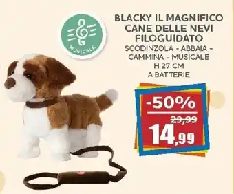 Blacky Il Magnifico Cane Delle Nevi Filoguidato H 27 cm