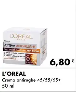 Iper Tosano L'OREAL Crema antirughe 45/55/65+ offerta