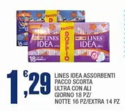 Splendidi e Splendenti Lines idea assorbenti pacco scorta ultra con ali giorno 18 pz/ offerta