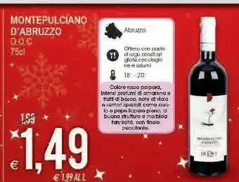 MD Discount Montepulciano d'abruzzo doc 750 ml offerta