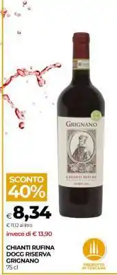 Coop CHIANTI RUFINA DOCG RISERVA GRIGNANO offerta