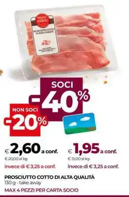 Coop Prosciutto Cotto di Alta Qualità offerta