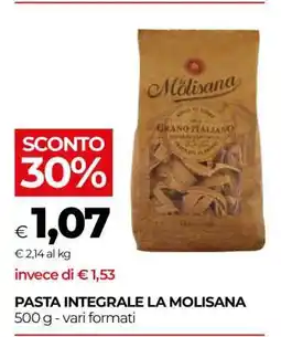 Coop PASTA INTEGRALE LA MOLISANA offerta